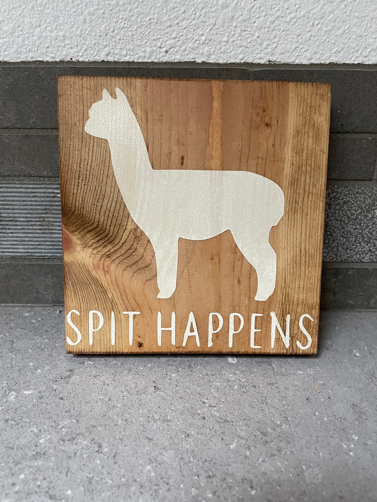 5x5 inch wood shelf signs