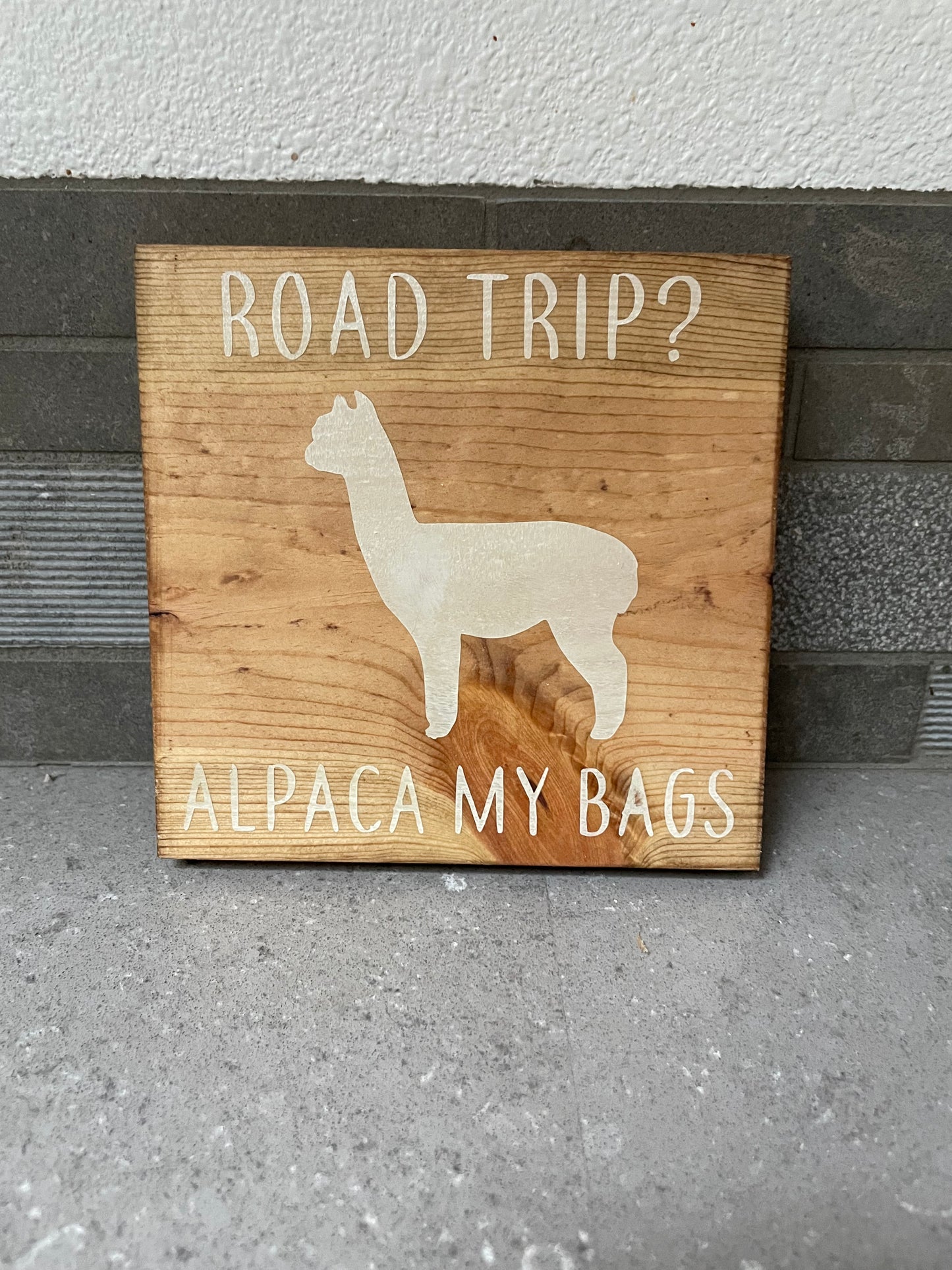 5x5 inch wood shelf signs